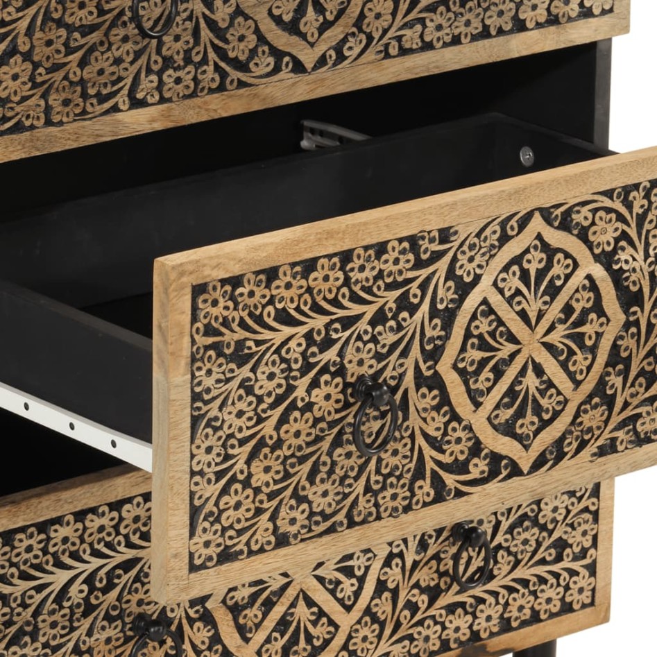 Aparador 2 piezas madera maciza de mango 60x33x75