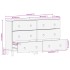 Aparador 2 piezas madera maciza de mango 60x33x75