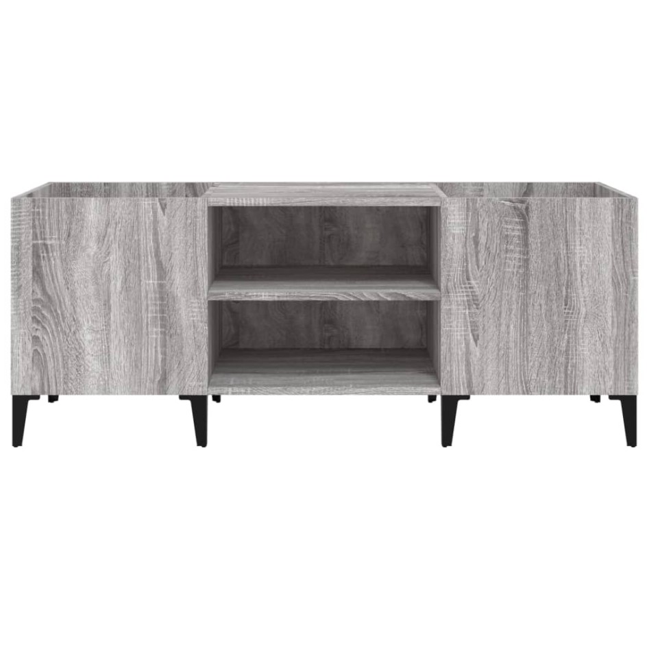 Mueble para discos madera contrachapada gris sonoma
