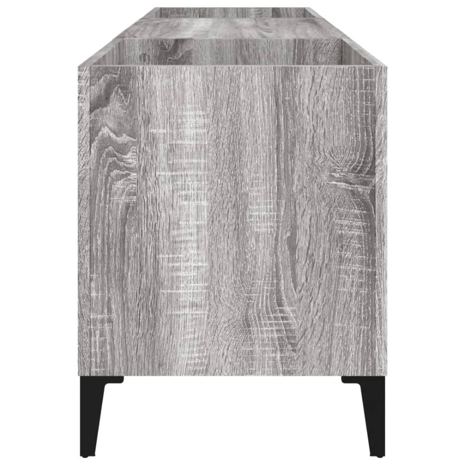 Mueble para discos madera contrachapada gris sonoma