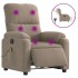 Sillón reclinable masaje eléctrico tela microfibra gris