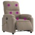 Sillón reclinable masaje eléctrico tela microfibra gris