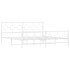 Estructura cama sin colchón con estribo metal blanco 183x213
