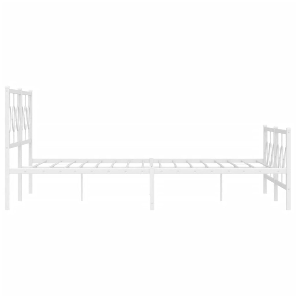 Estructura cama sin colchón con estribo metal blanco 183x213