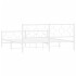 Estructura cama sin colchón con estribo metal blanco 183x213
