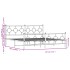 Estructura cama sin colchón con estribo metal blanco 183x213