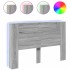 Cabecero de cama con luz LED gris Sonoma 160x16,5x103,5