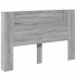 Cabecero de cama con luz LED gris Sonoma 160x16,5x103,5