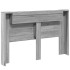 Cabecero de cama con luz LED gris Sonoma 160x16,5x103,5