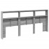 Cabecero de cama con luz LED gris Sonoma 220x17x102