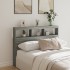 Cabecero de cama con luz LED gris Sonoma 140x17x102