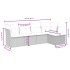 Set comedor de jardín 5 piezas y cojines ratán sintético