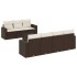Set sofás de jardín 8 piezas y cojines ratán sintético