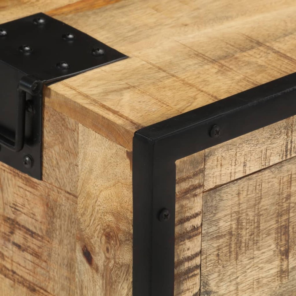 Aparador de madera maciza de mango en bruto 100x31x60