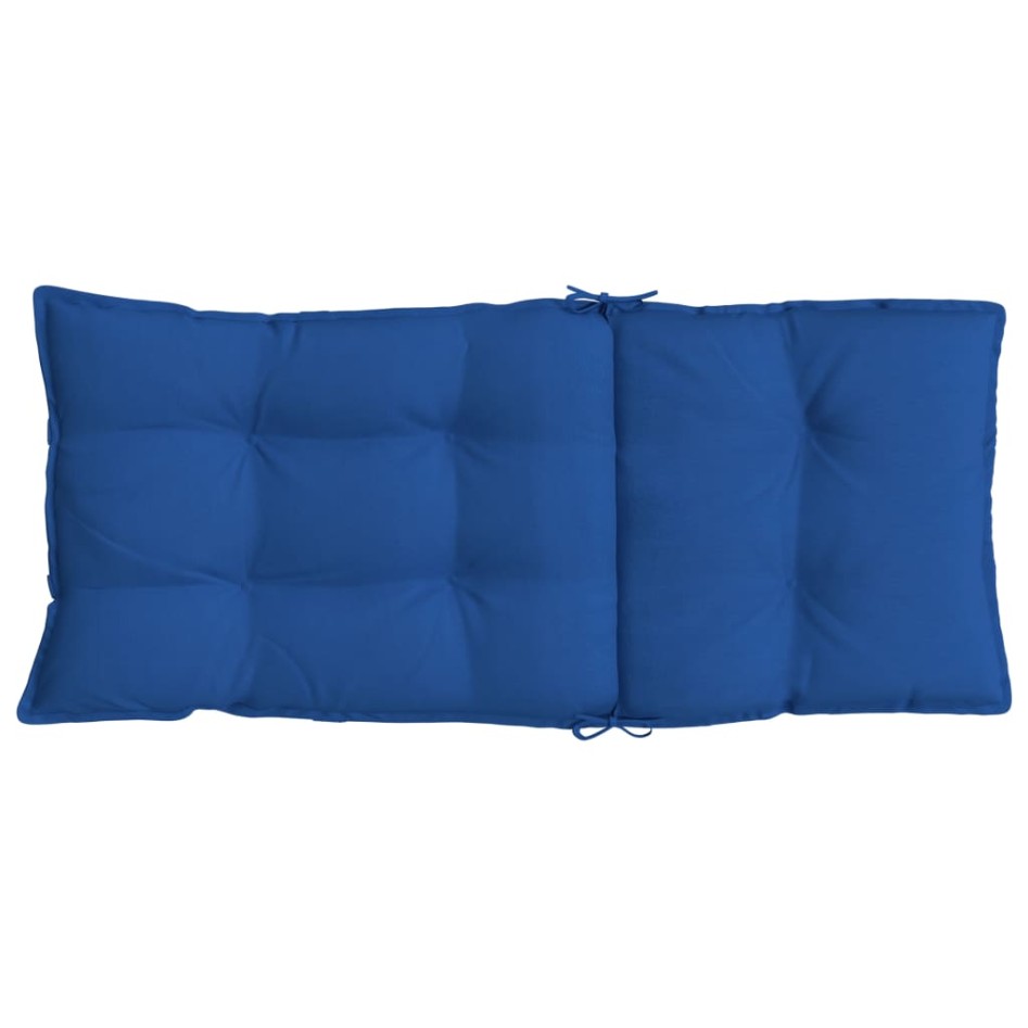 Cojines de silla con respaldo alto 6 uds tela Oxford azul