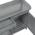 Mesa para macetas y armario madera abeto gris 110,5x45x124,5