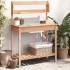 Mesa para macetas con fregadero madera abeto 147,5x44x139,5