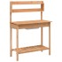 Mesa para macetas con fregadero madera abeto 147,5x44x139,5