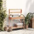 Mesa para macetas con fregadero madera abeto 147,5x44x139,5