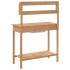 Mesa para macetas con fregadero madera abeto 147,5x44x139,5