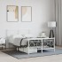 Estructura cama sin colchón con estribo metal blanco 120x200
