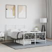Estructura cama sin colchón con estribo metal blanco 120x200 cm