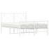 Estructura cama sin colchón con estribo metal blanco 120x200