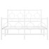 Estructura cama sin colchón con estribo metal blanco 120x200