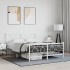 Estructura cama sin colchón con estribo metal blanco 140x190