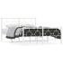 Estructura cama sin colchón con estribo metal blanco 140x190