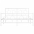 Estructura cama sin colchón con estribo metal blanco 140x190