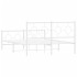 Estructura cama sin colchón con estribo metal blanco 140x190