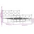 Estructura cama sin colchón con estribo metal blanco 140x190