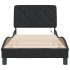 Estructura de cama con luces LED terciopelo negro 80x200