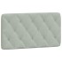 Estructura cama con luces LED terciopelo gris claro 100x200