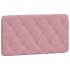 Estructura de cama con luces LED terciopelo rosa 100x200