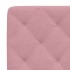 Estructura de cama con luces LED terciopelo rosa 100x200