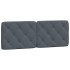Estructura de cama luces LED terciopelo gris oscuro 140x200