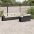 Set de sofás de jardín 8 piezas y cojines ratán sintético