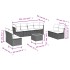 Set de muebles de jardín 9 pzas y cojines ratán sintético