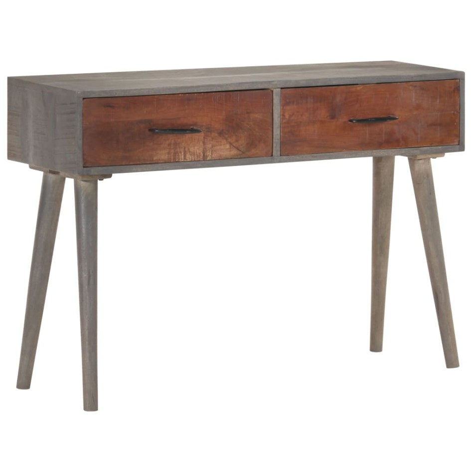 Mesa consola de madera maciza de mango gris 110x35x75