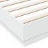 Estructura de cama madera de ingeniería blanca 180x200
