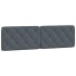 Estructura cama con luces LED terciopelo gris oscuro 180x200