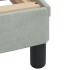Estructura cama con luces LED terciopelo gris claro 160x200