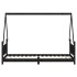 Estructura de cama para niños madera de pino negro 80x200