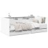 Sofá cama con cajones sin colchón blanco 90x190