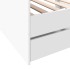 Sofá cama con cajones sin colchón blanco 90x190