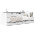 Sofá cama con cajones sin colchón blanco 100x200