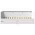 Sofá cama con cajones sin colchón blanco 100x200