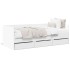 Sofá cama con cajones sin colchón blanco 90x200